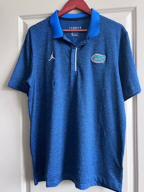 Men’s Blue Air Jordan Florida Gators polo size large in EXCELLENT condition